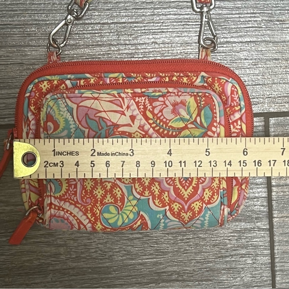 Vera Bradley Paisley in Paradise Small Crossbody Purse Phone Bag Built in Wallet - Picture 4 of 11